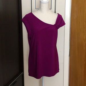 Kenneth Cole asymmetrical cap sleeve top